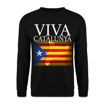 Viva Catalunya - Sweat-shirt Unisexe - noir - Devant - Alina (178cm) & Michal (187cm)