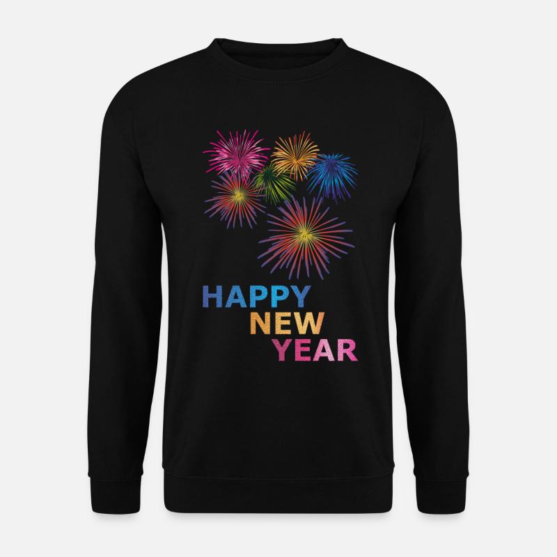 Silvester Happy new year - Unisex Pullover - Schwarz