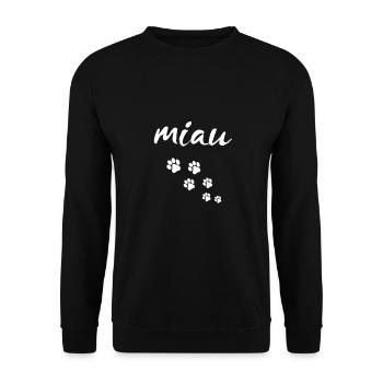 Meow paws cat kitten cute - Unisex Sweatshirt - black - Front - Alina (178cm) & Michal (187cm)