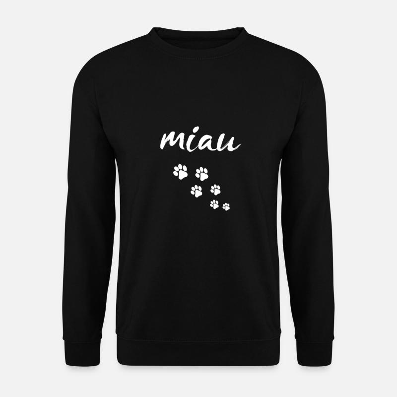 Miaou pattes chat chaton mignon - Sweat-shirt Unisexe - noir