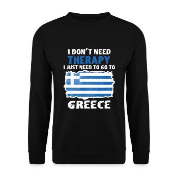 Greece - Unisex Sweatshirt - black - Front - Alina (178cm) & Michal (187cm)