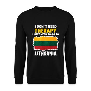 Litauen - Unisex Pullover - Schwarz - Vorne - Alina (178cm) & Michal (187cm)