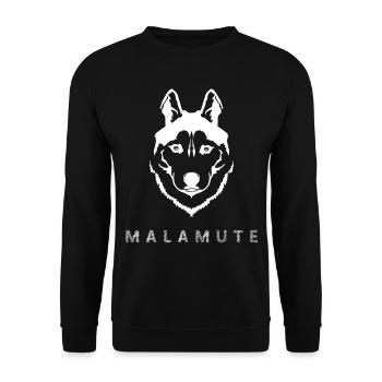 Bronntanas Madraí Malamute Alaskan - Unisex Sweatshirt - black - Front - Alina (178cm) & Michal (187cm)