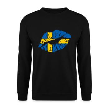 Sweden - Unisex Sweatshirt - black - Front - Alina (178cm) & Michal (187cm)