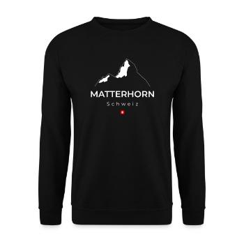 Matterhorn, Switzerland I Mountains, Mountaineers, Hikers - Unisex Sweatshirt - black - Front - Alina (178cm) & Michal (187cm)