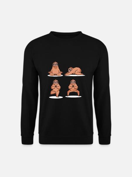 Sloth yoga positions slow slot lover poison - Unisex Sweatshirt - black