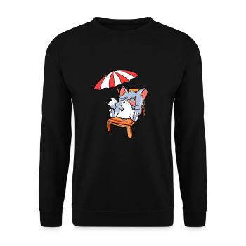 Chilling chinchilla gnawer chinchilla rabbit poison - Unisex Sweatshirt - black - Front - Alina (178cm) & Michal (187cm)