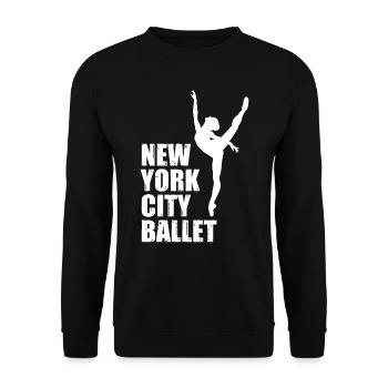 Nyc-Ballett-Hemd-Ballerina-Tänzer New York - Unisex Pullover - Schwarz - Vorne - Alina (178cm) & Michal (187cm)