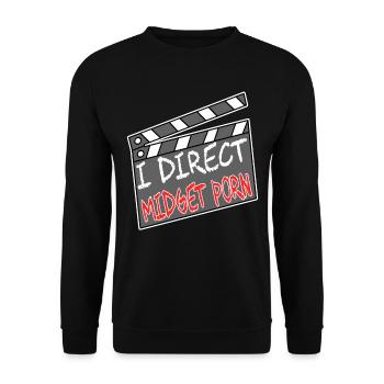 Conception de tee-shirt "I Direct Midget Porn" pour coquine et - Sweat-shirt Unisexe - noir - Devant - Alina (178cm) & Michal (187cm)