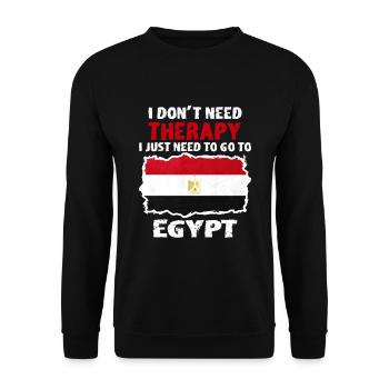 Egypt - Unisex Sweatshirt - black - Front - Alina (178cm) & Michal (187cm)