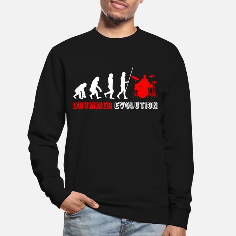 Evolution Drums Drummer Drummer Unisex Sweatshirt