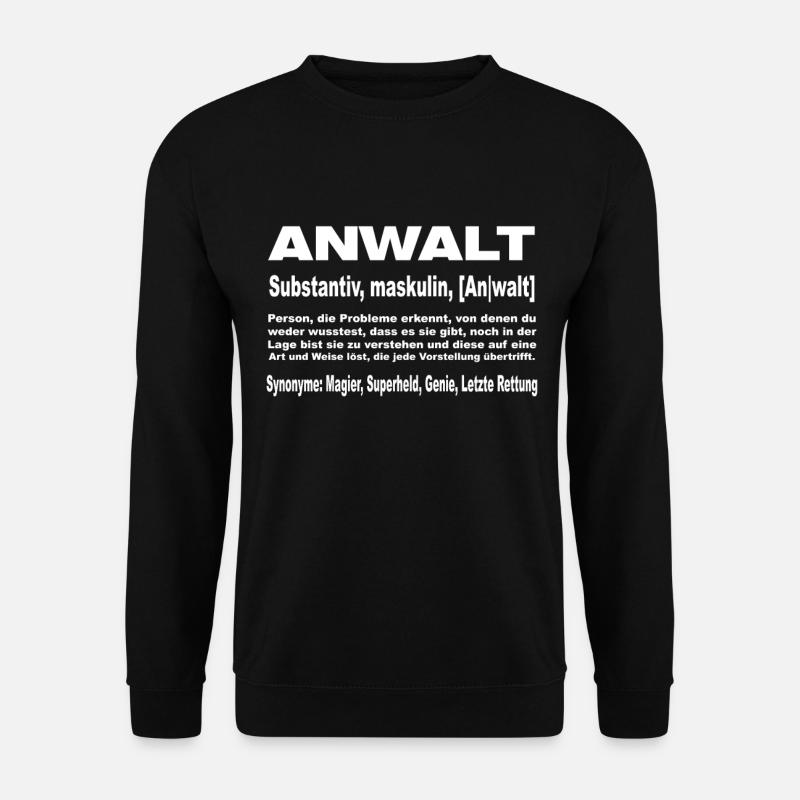Definition Anwalt - Unisex Pullover - Schwarz