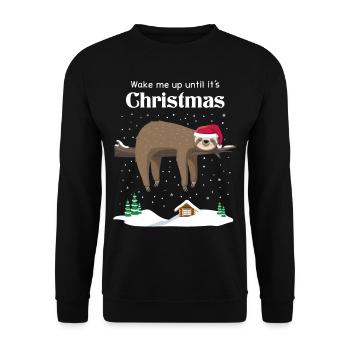 Paresse de noël - Sweat-shirt Unisexe - noir - Devant - Alina (178cm) & Michal (187cm)