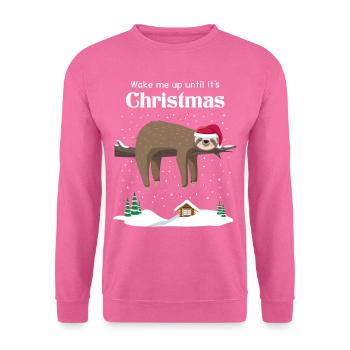 Paresse de noël - Sweat-shirt Unisexe - rose - Devant