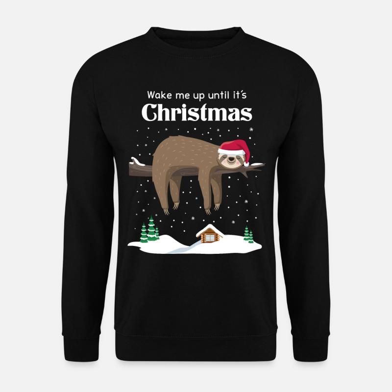 Christmas sloth - Unisex Sweatshirt - black