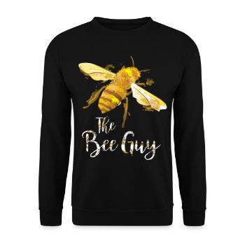 The Bee Guy Shirt Imkerei-Honig-lustiges Geschenk - Unisex Pullover - Schwarz - Vorne - Alina (178cm) & Michal (187cm)