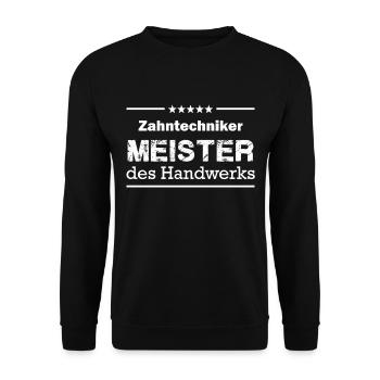 Dental technician master craftsman - Unisex Sweatshirt - black - Front - Alina (178cm) & Michal (187cm)