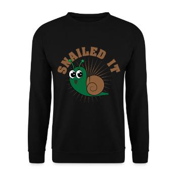Looking for a cute tee design that's perfect gift - Unisex Sweatshirt - black - Front - Alina (178cm) & Michal (187cm)