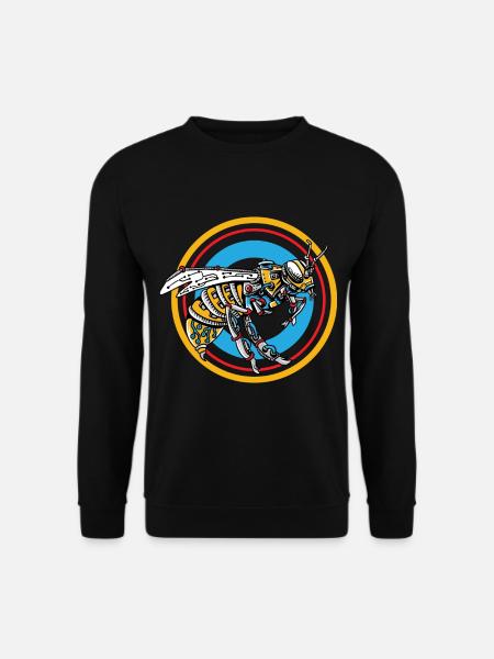Robot Bee Shirt Beekepers And Honey Lovers Gift - Unisex Sweatshirt - black