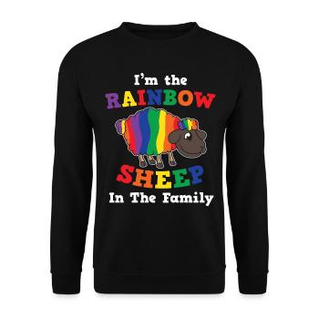 LGBT Pride Queer Lesben Schwule Bisexuelle Gay Tra - Unisex Pullover - Schwarz - Vorne - Alina (178cm) & Michal (187cm)