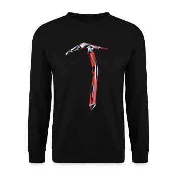 Bergsteiger Eispickel - Unisex Pullover - Schwarz - Vorne - Alina (178cm) & Michal (187cm)