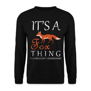 fuchs - Unisex Pullover - Schwarz - Vorne - Alina (178cm) & Michal (187cm)