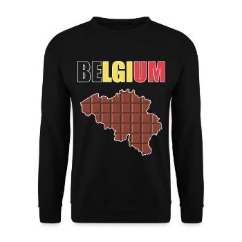 Belgium - Unisex Sweatshirt - black - Front - Alina (178cm) & Michal (187cm)
