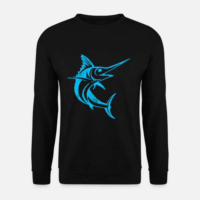 Dearadh Bronntanais Ainmhithe Éisc Blue Marlin - Sweat-shirt Unisexe - noir