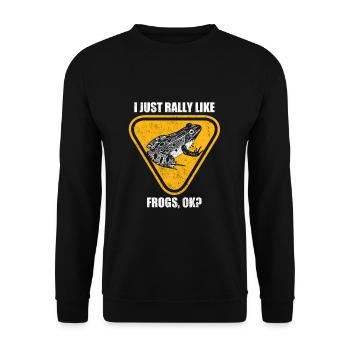 Cadeau grenouille grenouille - Sweat-shirt Unisexe - noir - Devant - Alina (178cm) & Michal (187cm)