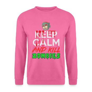 Keep Calm Zombie - Unisex Pullover - Pink - Vorne