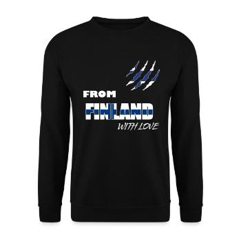 Finland Land und Länder - Unisex Pullover - Schwarz - Vorne - Alina (178cm) & Michal (187cm)