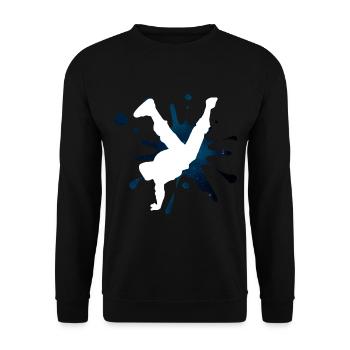 Breakdance splash - Unisex Sweatshirt - black - Front - Alina (178cm) & Michal (187cm)