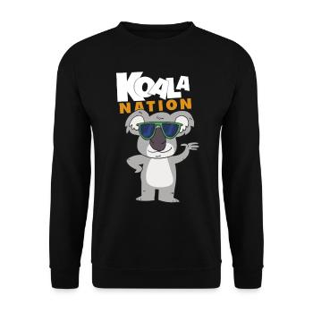 Koala - Unisex Pullover - Schwarz - Vorne - Alina (178cm) & Michal (187cm)