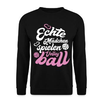 volleyball - Unisex Sweatshirt - black - Front - Alina (178cm) & Michal (187cm)