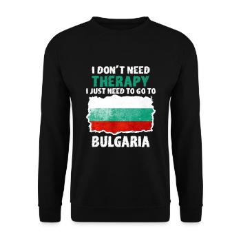 Bulgaria - Unisex Sweatshirt - black - Front - Alina (178cm) & Michal (187cm)