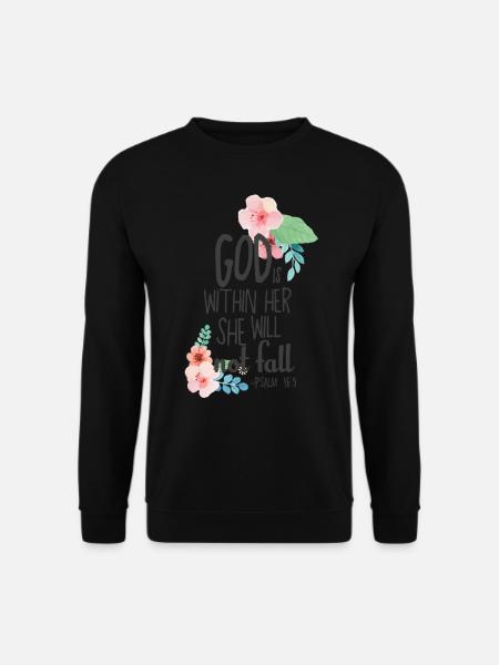 Bibel inspirierend zitiert Gott in ihrem Fall nicht - Unisex Pullover - Schwarz