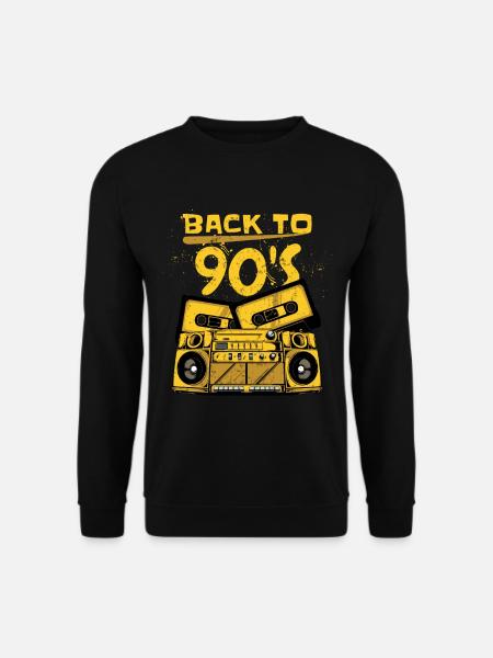 Back to the 90s. Neunziger Jahre Retro Kasetten - Unisex Pullover - Schwarz