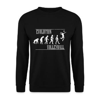 Volleyball Evolution - Unisex Pullover - Schwarz - Vorne - Alina (178cm) & Michal (187cm)