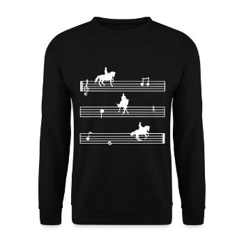 Dressage silhouette horse rider free gift - Unisex Sweatshirt - black - Front - Alina (178cm) & Michal (187cm)