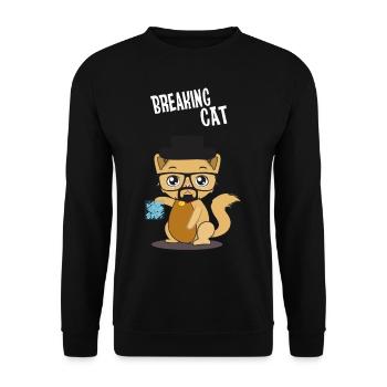 Süße Katze Heisenberg Cat Meth Blue - Unisex Pullover - Schwarz - Vorne - Alina (178cm) & Michal (187cm)