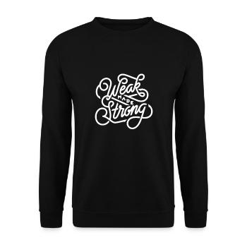 La Bible Verse Christin Fort Faible Cadeau - Sweat-shirt Unisexe - noir - Devant - Alina (178cm) & Michal (187cm)