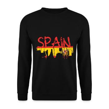Spain - Unisex Sweatshirt - black - Front - Alina (178cm) & Michal (187cm)
