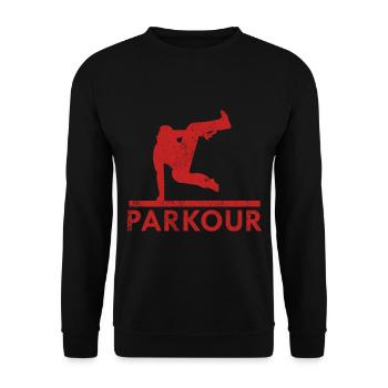 parkour - Unisex Pullover - Schwarz - Vorne - Alina (178cm) & Michal (187cm)