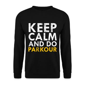 parkour - Unisex Sweatshirt - black - Front - Alina (178cm) & Michal (187cm)