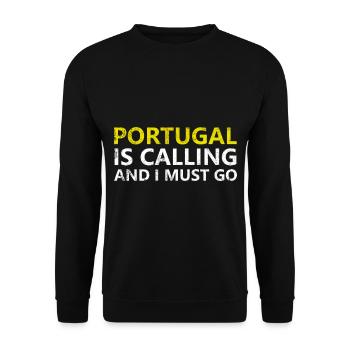 Portugal - Unisex Pullover - Schwarz - Vorne - Alina (178cm) & Michal (187cm)