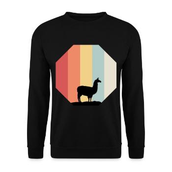 Alpaka - Unisex Pullover - Schwarz - Vorne - Alina (178cm) & Michal (187cm)