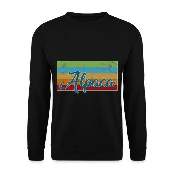 Alpaka - Unisex Pullover - Schwarz - Vorne - Alina (178cm) & Michal (187cm)