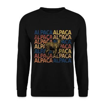 Alpaka - Unisex Pullover - Schwarz - Vorne - Alina (178cm) & Michal (187cm)