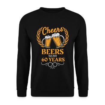 60th birthday 60 years 60 years - Unisex Sweatshirt - black - Front - Alina (178cm) & Michal (187cm)