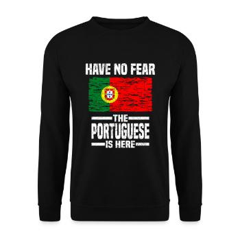 Portugal - Unisex Pullover - Schwarz - Vorne - Alina (178cm) & Michal (187cm)